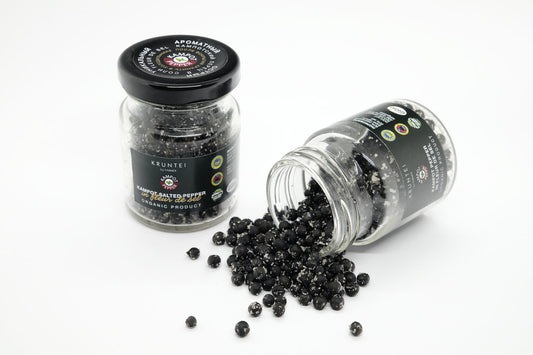 Kampot Pepper in Salt Crystals Kampot Fleur de Sel, 40 g (glass jar)