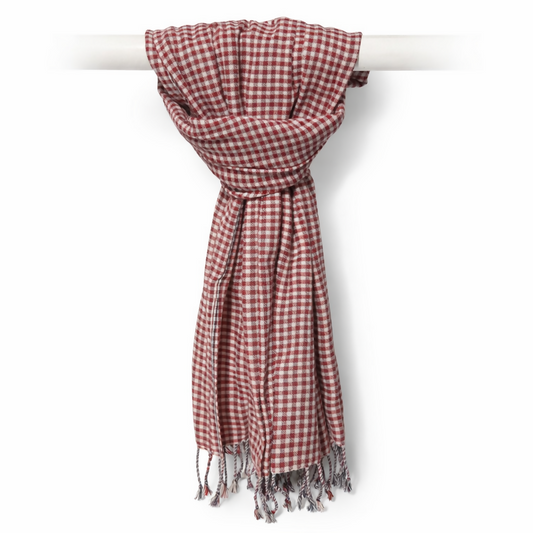 Cambo Cotton Scarf – Angkor Crimson